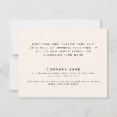 Eenvoudige Retro Groovy Checker Custom Logo Bedankkaart (Achterkant)