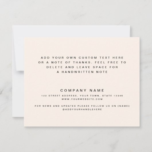 Eenvoudige Retro Groovy Checker Custom Logo Bedankkaart (Achterkant)