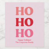 Eenvoudige Retro Holiday Red Wijn Etiket (Enkel label)