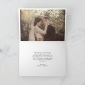 Eenvoudige Retro Liefde en Bedankt Trouwfoto (Binnen)