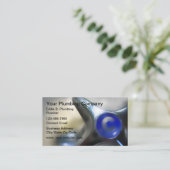 Eenvoudige Retro Loodgieter Visitekaartjes (Staand voorkant)