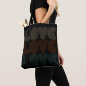 Eenvoudige Retro Love Typograph Valentijn | Tote b Bag (Dichtbij)