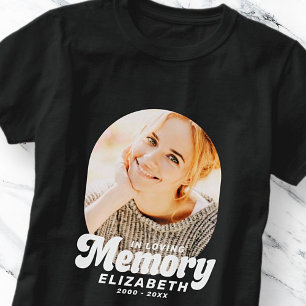 Eenvoudige  Retro Memorial Custom Foto T-shirt