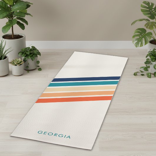 Eenvoudige Retro Monogram Yogamat