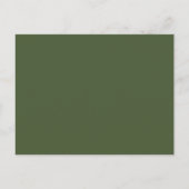 Eenvoudige retro | Olive Green Table Hartelijk dan Briefkaart (Achterkant)
