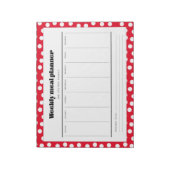 Eenvoudige retro polka stip-weekmaalplanner notitieblok (Linkerzijde)