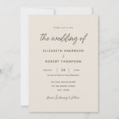 Eenvoudige Retro Strand Oceaan Zomerbruiloft Kaart (Voorkant)