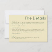 Eenvoudige Retro Straw Yellow Bruiloft Behuizing K RSVP Kaartje (Voorkant)