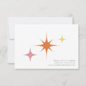 Eenvoudige Retro Straw Yellow Bruiloft Behuizing K RSVP Kaartje (Achterkant)