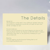 Eenvoudige Retro Straw Yellow Bruiloft Behuizing K RSVP Kaartje