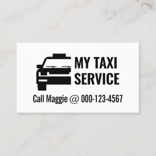 Eenvoudige Retro Taxi Auto Bestuur Cabine Visitekaartje