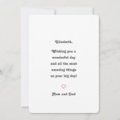 Eenvoudige  Retro Typografie Foto Birthday Kaart (Achterkant)