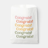 Eenvoudige Retro Typografie Gefeliciteerd Geel en Bedankzakje (Voorkant)