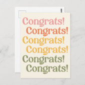 Eenvoudige Retro Typografie is geel en groen Briefkaart (Voorkant / Achterkant)