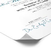 Eenvoudige Retro University Afstuderen Certificaat Poster (Hoek)