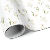 Eenvoudige Retro Wildflowers Bloemen Cadeaupapier (Rol Hoek)