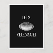 Eenvoudige Retro Wit Football Budget Verjaardag Ui (Achterkant)