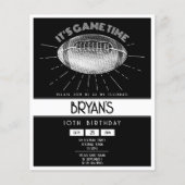 Eenvoudige Retro Wit Football Budget Verjaardag Ui (Voorkant)