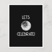 Eenvoudige Retro Witte Basketbal Budget Verjaardag (Achterkant)