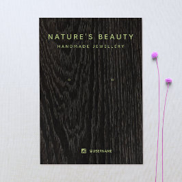 Eenvoudige Retro Wood met juwelenkaart Visitekaartje