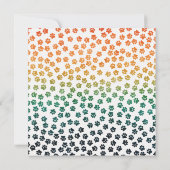 Eenvoudige Retro Zonsondergang Kattenpootjes Grapp Kaart (Achterkant)