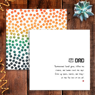 Eenvoudige Retro Zonsondergang Kattenpootjes Grapp Kaart