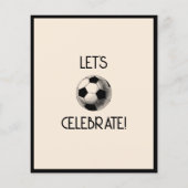 Eenvoudige Retro Zwart Voetbal Budget Verjaardag U (Achterkant)