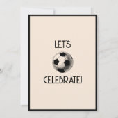 Eenvoudige Retro Zwart Voetbal Verjaardag Kaart (Achterkant)