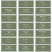 Eenvoudige retroflectraliebuizen | Adres Olive Wed Sticker (Voorkant)