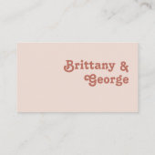 Eenvoudige retroflectraliebuizen | Blush Pink Flat Plaatskaartje (Achterkant)