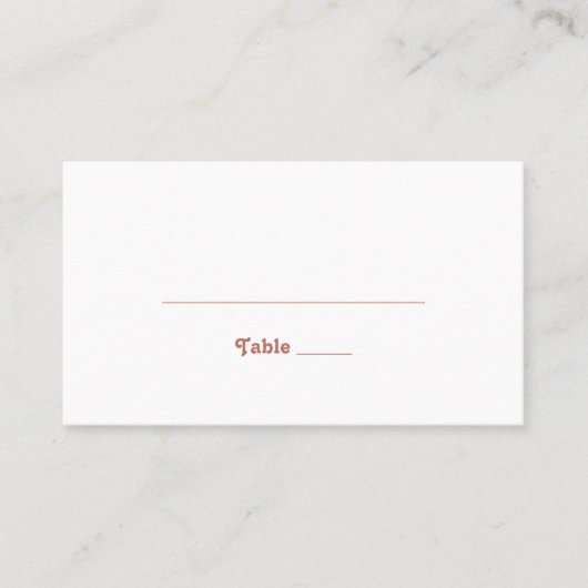 Eenvoudige retroflectraliebuizen | Blush Pink Flat Plaatskaartje (Voorkant)