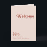 Eenvoudige retroflectraliebuizen | Blush Pink Fold Programma<br><div class="desc">Deze eenvoudige retro vibes | 'blush roze' bruiloft is ideaal voor je klassieke, schimmelige aardse tangen. Het ontwerp bevat een minimalistische hippie rustic boho font. Het neutrale Zuidwest-woestijnkleurenpalet en de rijke bosmische middeleeuwse letters combineren voor een perfect, minimaal modern western bestemmingsontwerp. Voel vrij om de kleur te veranderen voeg uw...</div>