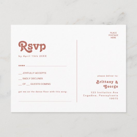 Eenvoudige retroflectraliebuizen | Blush Pink Song Briefkaart