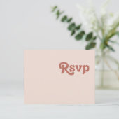 Eenvoudige retroflectraliebuizen | Blush Pink Song Briefkaart (Staand voorkant)