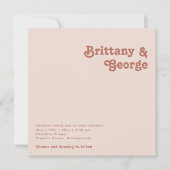 Eenvoudige retroflectraliebuizen | Blush Pink Squa Kaart (Voorkant)