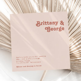 Eenvoudige retroflectraliebuizen | Blush Pink Squa Kaart