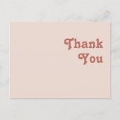 Eenvoudige retroflectraliebuizen | Blush Pink Wedd Briefkaart (Voorkant)