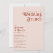 Eenvoudige retroflectraliebuizen | Blush Pink Wedd Kaart (Voorkant)