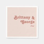 Eenvoudige retroflectraliebuizen | Blush Pink Wedd Servet (Voorkant)