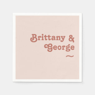 Eenvoudige retroflectraliebuizen   Blush Pink Wedd Servet