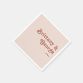 Eenvoudige retroflectraliebuizen | Blush Pink Wedd Servet (Hoek)