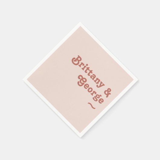 Eenvoudige retroflectraliebuizen | Blush Pink Wedd Servet (Hoek)