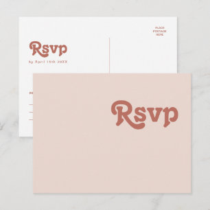 Eenvoudige retroflectraliebuizen Blush roze brui Briefkaart