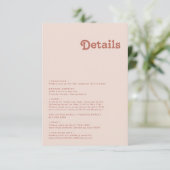 Eenvoudige retroflectraliebuizen | Blush roze gege Informatiekaartje (Staand voorkant)