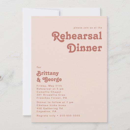 Eenvoudige retroflectraliebuizen | Blush roze repe Kaart (Voorkant)