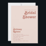 Eenvoudige retroflectraliebuizen | Blush roze Vrij Kaart<br><div class="desc">Deze eenvoudige retro vibes | "blush roze brudal douche"-uitnodiging is perfect voor uw klassieke funky aardtinten vrijgezellenfeest. Het ontwerp bevat een minimalistische hippie rustic boho font. Het neutrale Zuidwest-woestijnkleurenpalet en de rijke bosmische middeleeuwse letters combineren voor een perfect, minimaal modern western bestemmingsontwerp. Voel vrij om de kleur te veranderen voeg...</div>