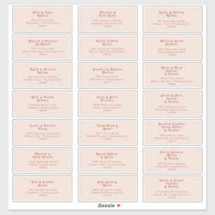 Eenvoudige retroflectraliebuizen   Blush Weddensch Sticker