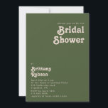 Eenvoudige retroflectraliebuizen | Olijfgroen Vrij Kaart<br><div class="desc">Deze eenvoudige retro vibes | olijfgroene donkerbruine douche is ideaal voor uw klassieke funky aardtinten vrijgezellenfeest. Het ontwerp bevat een minimalistische hippie rustic boho font. Het neutrale Zuidwest-woestijnkleurenpalet en de rijke bosmische middeleeuwse letters combineren voor een perfect, minimaal modern western bestemmingsontwerp. Voel vrij om de kleur te veranderen voeg uw...</div>