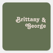 Eenvoudige retroflectraliebuizen | Olijfweduwen Vierkante Sticker (Voorkant)