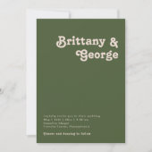 Eenvoudige retroflectraliebuizen | Olive Green Cas Kaart (Voorkant)